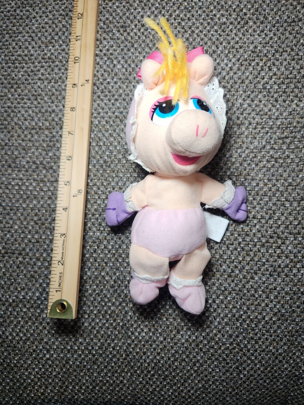 vintage Jim Henson Muppet Babies Baby Miss Piggy plush toy
